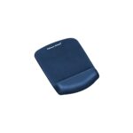 Fellowes PlushTouch Mouse Mat Wrist Support with Non-Slip Base & Antibacterial Protection - Blue