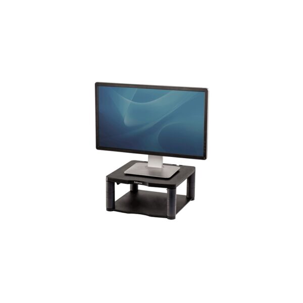 Fellowes Premium Monitor Riser Graphite, Desk Mount, 36kg Weight, 21" Screen, Height Adjustable