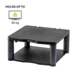 Fellowes Premium Monitor Riser Graphite, Desk Mount, 36kg Weight, 21" Screen, Height Adjustable