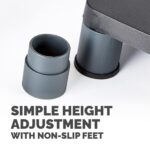 Fellowes Premium Monitor Riser Graphite, Desk Mount, 36kg Weight, 21" Screen, Height Adjustable