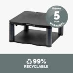Fellowes Premium Monitor Riser Graphite, Desk Mount, 36kg Weight, 21" Screen, Height Adjustable