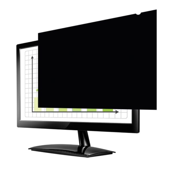 Fellowes PrivaScreen 23" 16:9 Widescreen Privacy Filter for Monitor - Black, Anti-Glare, Scratch-Resistant
