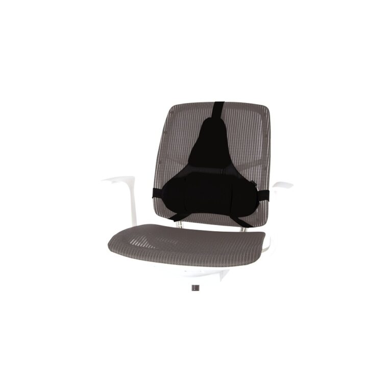 Fellowes Professional Series Ultimate Back Support for Office Chair - Black, H36.5 x W37.5 x D5.5cm
