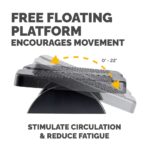 Fellowes Refresh Ergonomic Foot Rest with 2 Height Adjustments & Massage Surface - Charcoal