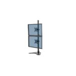 Fellowes Seasa Dual Monitor Arm - Freestanding Desk Mount for 2x 32" Screens, 8kg Max, Black