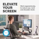 Fellowes Smart Suites Monitor Riser Adjustable Stand for 1 Display, 21" / 10kg Max, Black