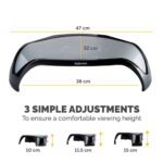 Fellowes Smart Suites Monitor Riser Adjustable Stand for 1 Display, 21" / 10kg Max, Black
