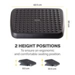 Fellowes Standard Ergonomic Foot Rest with Textured Surface - Black