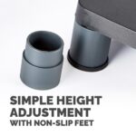 Fellowes Standard Monitor Riser with Cable Management, 3 Height Adjustments, 21" Max Screen, Graphite