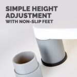 Fellowes Standard Monitor Stand, 3 Height Adjustments, 21" Screen Support, 27kg Max Weight, Grey/White