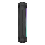 Fractal Design Momentum 12 RGB 12cm Case Fan with PWM, Fluid Dynamic Bearing, 62.44 CFM, Black