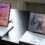 Samsung Galaxy Z Fold8 and Galaxy Z Fold8 Ultra unfolded side by side on a retail display