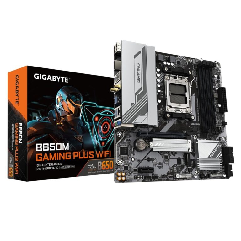 Gigabyte B650M Gaming Plus WiFi Motherboard - AM5, Micro-ATX, DDR5