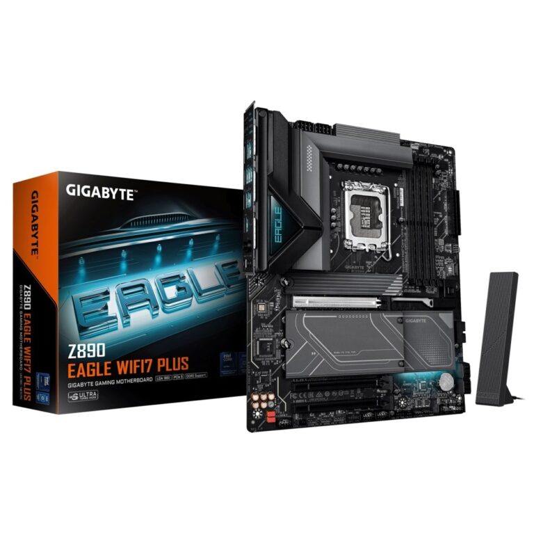 Gigabyte Z890 EAGLE WIFI7 PLUS Motherboard, Z890, ATX, DDR5, Wi-Fi 7