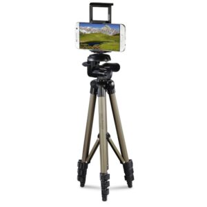 Hama 00004619 Tripod for Smartphone/Tablet, 3-Leg, 36.5-106cm, Aluminium, Champagne