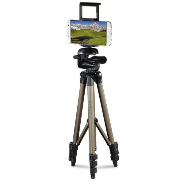 Hama 00004619 Tripod for Smartphone/Tablet, 3-Leg, 36.5-106cm, Aluminium, Champagne