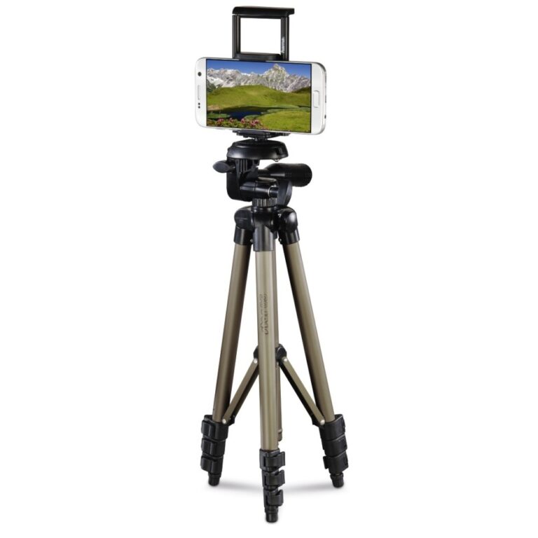 Hama 00004619 Tripod for Smartphone/Tablet, 3-Leg, 36.5-106cm, Aluminium, Champagne