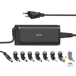 Hama 00200003 Laptop Charger 90W AC Power Adapter for Acer Asus Dell HP Lenovo Samsung Toshiba Black