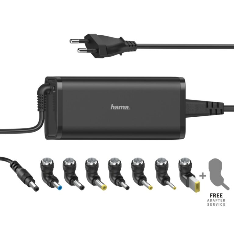 Hama 00200003 Laptop Charger 90W AC Power Adapter for Acer Asus Dell HP Lenovo Samsung Toshiba Black