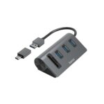Hama 00200140 USB 3.2 Gen 1 Docking Station & Card Reader, Anthracite/Black