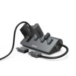 Hama 00200140 USB 3.2 Gen 1 Docking Station & Card Reader, Anthracite/Black