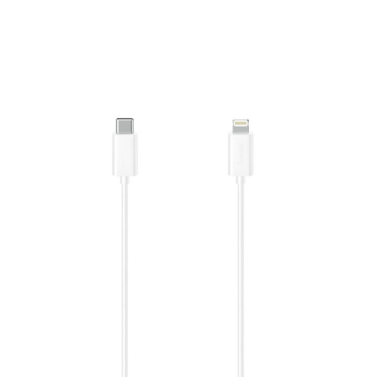 Hama 00200645 USB-C to Lightning Cable 1.5m White 480Mbps 2.4A