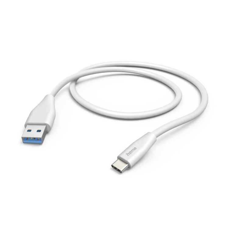 Hama 00201596 USB 2.0 Cable 1.5m, USB A to USB C, 480 Mbit/s, White