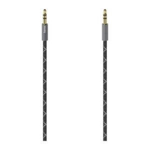 Hama 00205130 Audio Cable 1.5m 3.5mm Male to 3.5mm Male Gold Plated Black, Grey