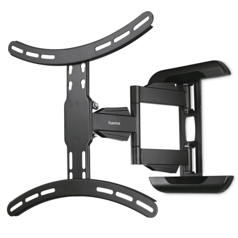 Hama 00220834 Wall Mount for 32" to 65" TVs, 35kg Max Weight, 180° Swivel, Black