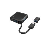 Hama 4 Port USB Hub, USB 3.2 Gen 1, 5 Gbps, USB-A & USB-C Host, Black