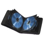 Hama 95681 Wallet Case for 24 CD/DVD Discs, Polyester, Blue with Antistatic Sleeves