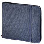 Hama 95681 Wallet Case for 24 CD/DVD Discs, Polyester, Blue with Antistatic Sleeves