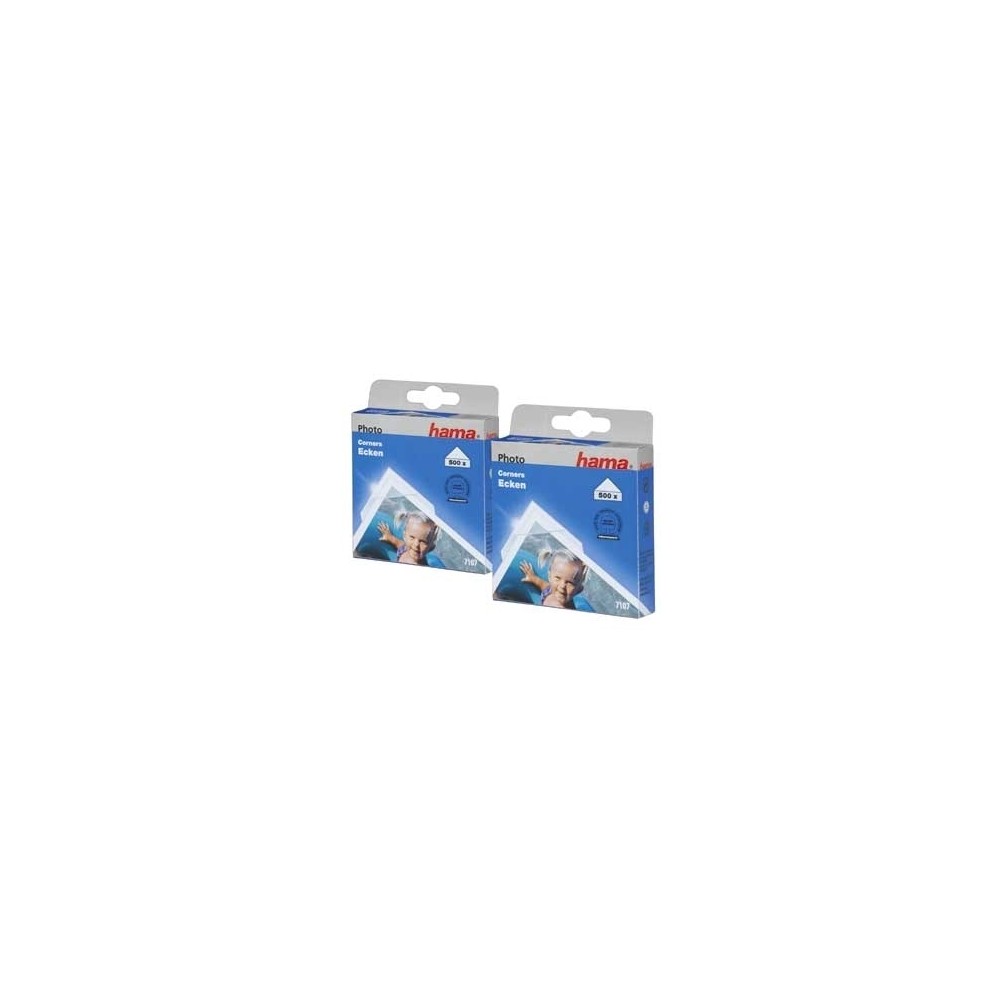 Hama Action 1000 Transparent Photo Corners - Acid-Free & Solvent-Free