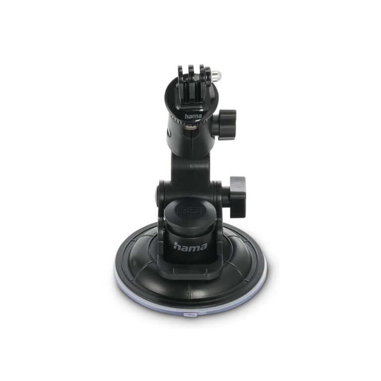 Hama Action Camera Suction Cup Holder for Car Tripod, 3D Ball Head, Black