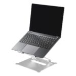 Hama Aluminium Laptop Stand for 10" to 15.6" Notebooks, Silver, Height and Tilt Adjustable