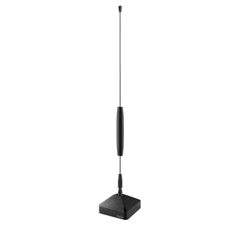 Hama Basic Indoor TV Antenna for DAB/DAB+/UKW DVB-T/T2, Coaxial, 1.45m Cable, Black