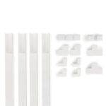 Hama Cable Duct Kit, 4 Pieces, Self-Adhesive, 1m, White, with Connecting Pieces