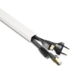 Hama Cable Duct Kit, 4 Pieces, Self-Adhesive, 1m, White, with Connecting Pieces