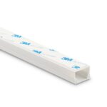 Hama Cable Duct Kit, 4 Pieces, Self-Adhesive, 1m, White, with Connecting Pieces