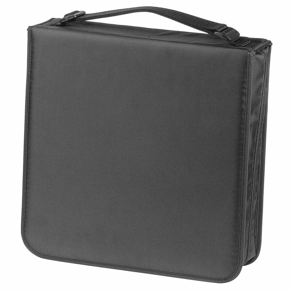 Hama CD/DVD/Blu-ray Wallet 208, Antistatic Sleeves, Padded, Carry Strap, Black Hama black CD DVD Blu-ray wallet 208