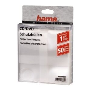 Hama CD/DVD Protective Sleeves 50 Discs Transparent