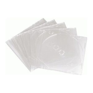 Hama CD Slim Empty Box, 1 Disc Capacity, Transparent, Pack of 10