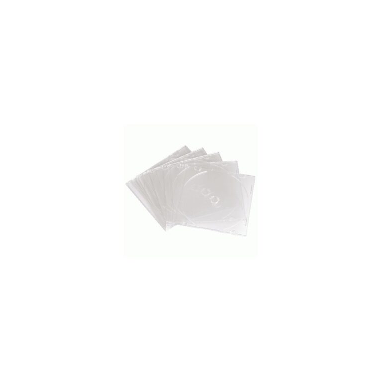 Hama CD Slim Empty Box, 1 Disc Capacity, Transparent, Pack of 10