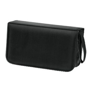 Hama CD Wallet Nylon with Carrying Strap, Antistatic Sleeves, 120 Disc Capacity, Black