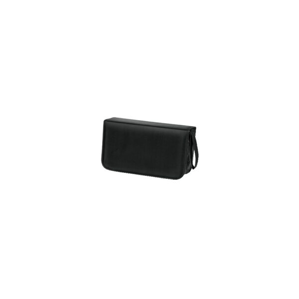 Hama CD Wallet Nylon with Carrying Strap, Antistatic Sleeves, 120 Disc Capacity, Black