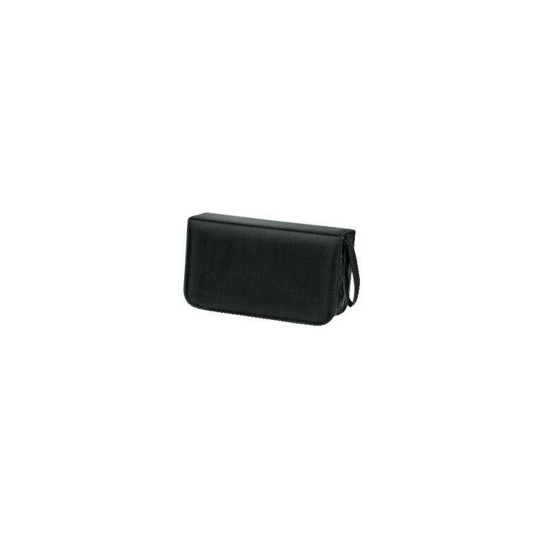 Hama CD Wallet Nylon with Carrying Strap, Antistatic Sleeves, 120 Disc Capacity, Black