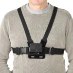 Hama Chest Strap for Action Cameras & Mobile Phones, Adjustable Mount, Ultra-light, Black