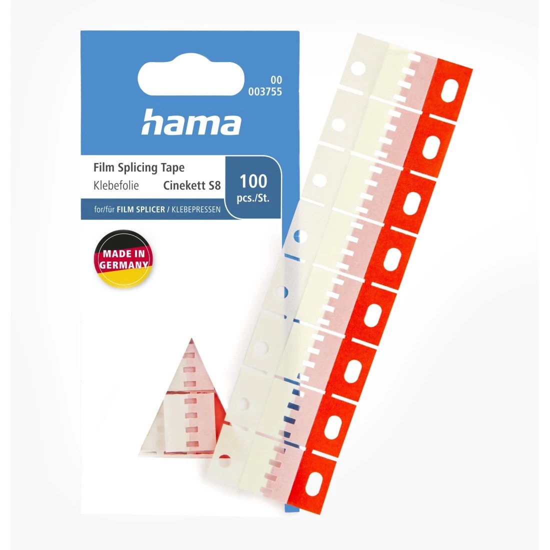 Hama Cinekett S 8 Splicing Tape for Super 8 Film, 1 Soundtrack Free, Pack of 100 Hama Cinekett S 8 film splicing tape pack