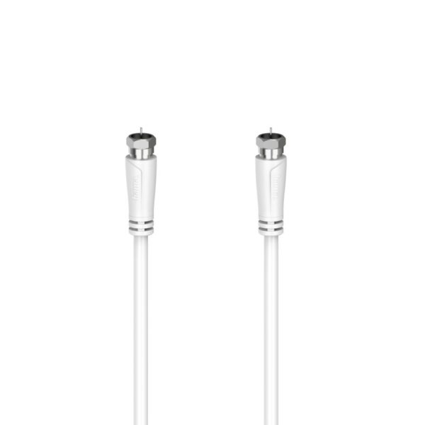 Hama Coaxial Cable 1.5m F-Male to F-Male, 90 dB Shielded, 75 Ohm, White