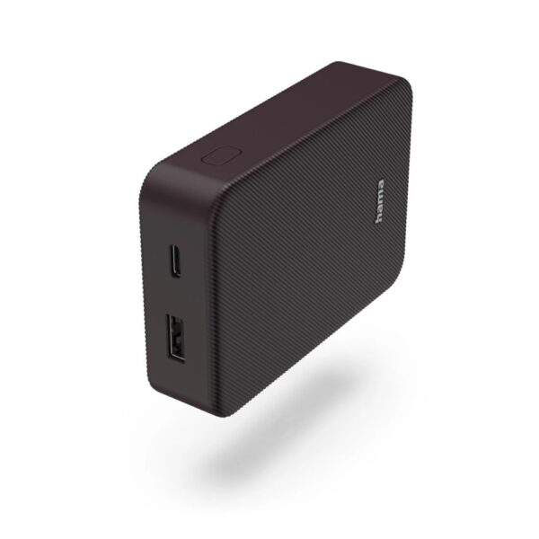 Hama Colour 10 Power Pack 10000 mAh LiPo USB-C USB-A LED Display Plum
